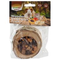 Gourmandise Bol Nature Land Nibble remplie de fruits en bois 120g