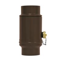 Collecteur d’eau de pluie PREFA Ø 100 mm avec filetage 1", Noisette P10 RAL 8019