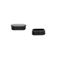 Bouchon pour tube ovale 20x40mm, noir / paquet de 1 pc
