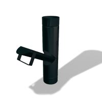 PREFA clapet d’eau de pluie, Ø 80 mm, Noir P10 RAL 9005