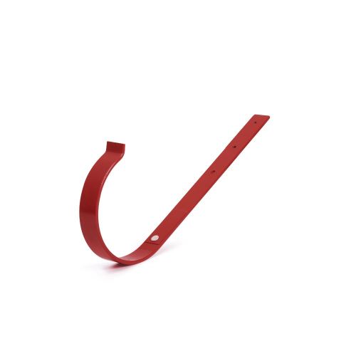 BRYZA Crochet de gouttière métallique droit Ø 125 mm, Rouge 3011