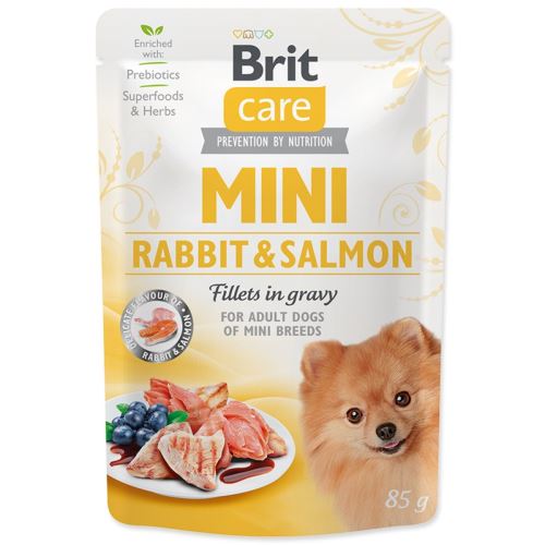 BRIT Care Mini Kaninchen- und Lachsfilets in Bratensoße 85 g