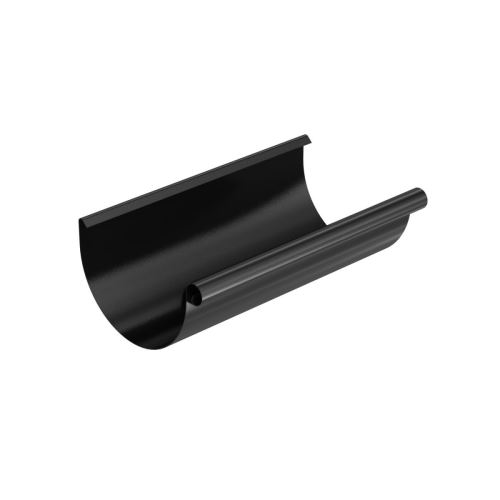 BRYZA Gouttière, chéneau galvanisé Ø 150 mm, longueur 3M, Noir RAL 9005