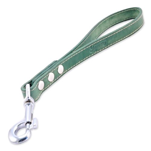 Leine TAMER Hand Leder grün 35 cm