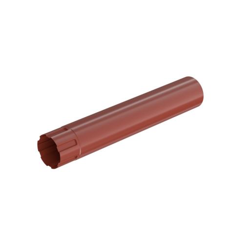 BRYZA Gouttière en acier galvanisé Ø 100 mm, longueur 3M, Rouge brique RAL 8004