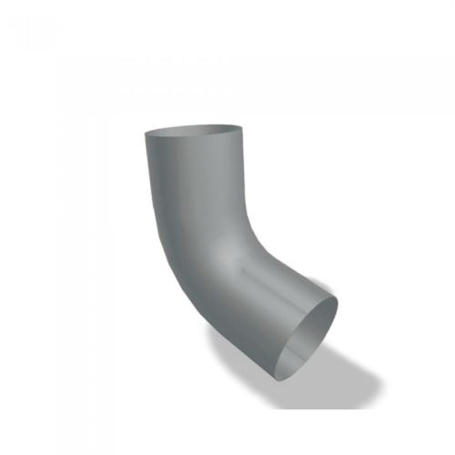 PREFA coude 72° en aluminium Ø 100 mm, Gris clair P10 RAL 7005