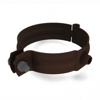 Collier de descente PREFA aluminium Ø 80 mm, Noisette P10 RAL 8019