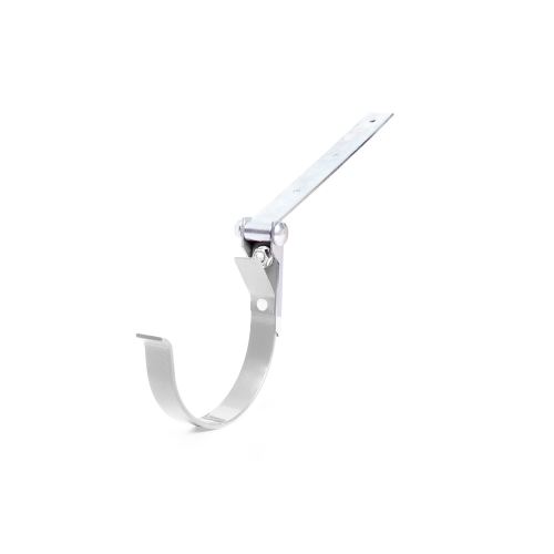 BRYZA Crochet de gouttière en métal avec articulation Ø 75 mm, Blanc RAL 9010