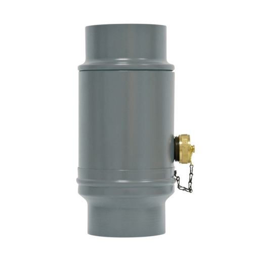 Collecteur d’eau de pluie PREFA Ø 80 mm avec filetage 1", Gris clair P10 RAL 7005