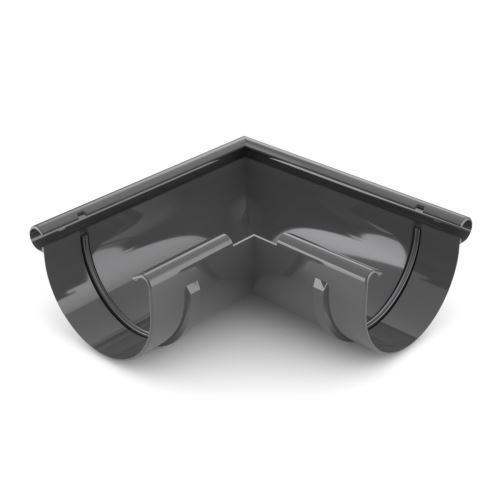 BRYZA Angle de gouttière externe en plastique Ø 125 mm, Anthracite RAL 7021