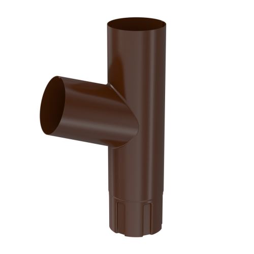 BRYZA Branchement de descente galvanisé Ø 90 mm, Brun RAL 8017