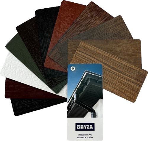 Nuancier de couleurs pour sous-face de toit PVC BRYZA