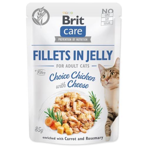 BRIT Care Cat Pouch Choice Huhn mit Käse in Gelee 85 g