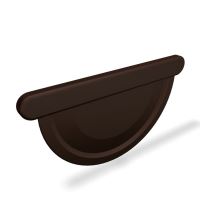 PREFA embout de gouttière en aluminium Ø 100 mm, Noisette P10 RAL 8019