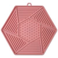 Tapis à lécher Epic Pet Lick&amp;Snack hexagone rose clair 17x15cm