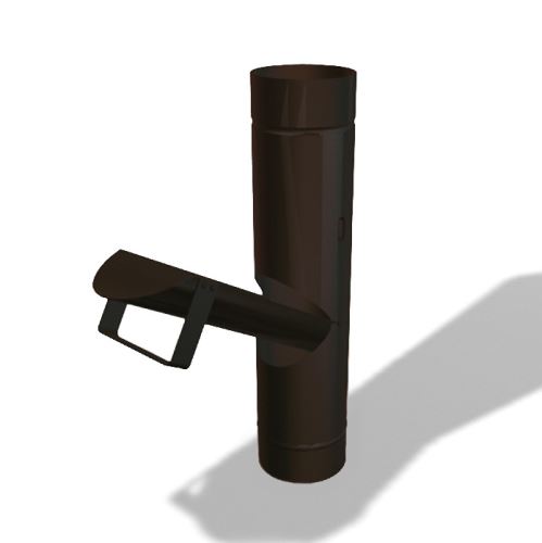 Clapet d'eau de pluie PREFA, Ø 100 mm, Noisette P10 RAL 8019