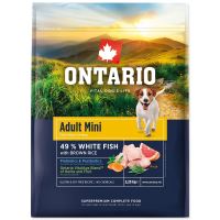 Aliment Ontario Adult Mini Poisson &amp; Riz Complet 2,25kg
