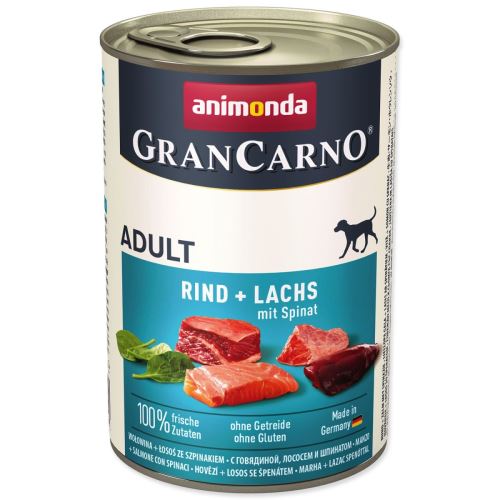 Gran Carno Rindfleisch + Lachs + Spinat aus der Dose 400 g