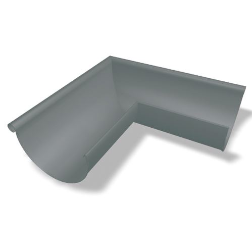Angle extérieur de gouttière PREFA 90° aluminium Ø 100 mm, Gris clair P10 RAL 7005