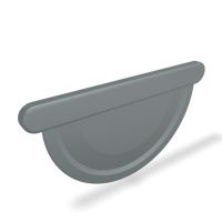 PREFA embout de gouttière en aluminium Ø 150 mm, Gris clair P10 RAL 7005