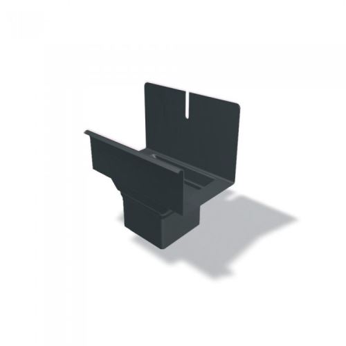 Récipient carré PREFA en aluminium, largeur 120/100x100 mm pour descente carrée, Anthracite P10 RAL 7016