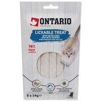 Friandise Ontario à lécher extra thon et cabillaud 5x14g