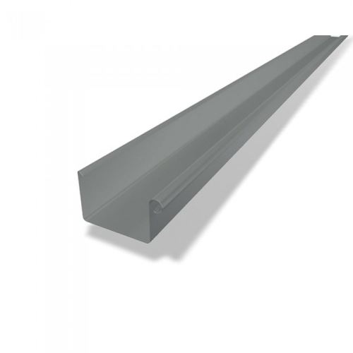 Gouttière PREFA, gouttière carrée en aluminium, largeur 120 mm, longueur 3M, Gris clair P10 RAL 7005