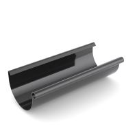 BRYZA Gouttière, gouttière en plastique Ø 125 mm, longueur 3M, Noir RAL 9005