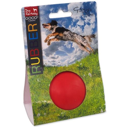 Spielzeug DOG FANTASY Gummi Wurfball rot 6 cm 1 Stück