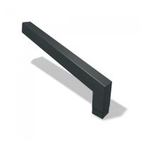Coude rectangulaire en aluminium PREFA 72° long 100 x 100 mm, Anthracite P10 RAL 7016